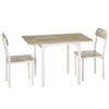 HOMCOM Dining Table Set for 2, 3-Piece Kitchen Table Set for 2, Folding Rectangular Dining Table with 2 Drop Leaves, 2 Chairs for Dining Room, Dinette, Breakfast Nook, Oak
