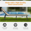 Outsunny Outdoor Folding Lounge Chair, 4-Level Adjustable Chaise Lounge with Headrest, Tanning Chair Beach Bed, Reclining Lounger Cot for Camping, Hiking, Backyard, Multicoloured