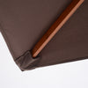 Outsunny 6.6 x 5ft Fir Wooden Patio Umbrella Market Parasol Tilt Mechanism 6 Ribs Garden Sunshade Coffee