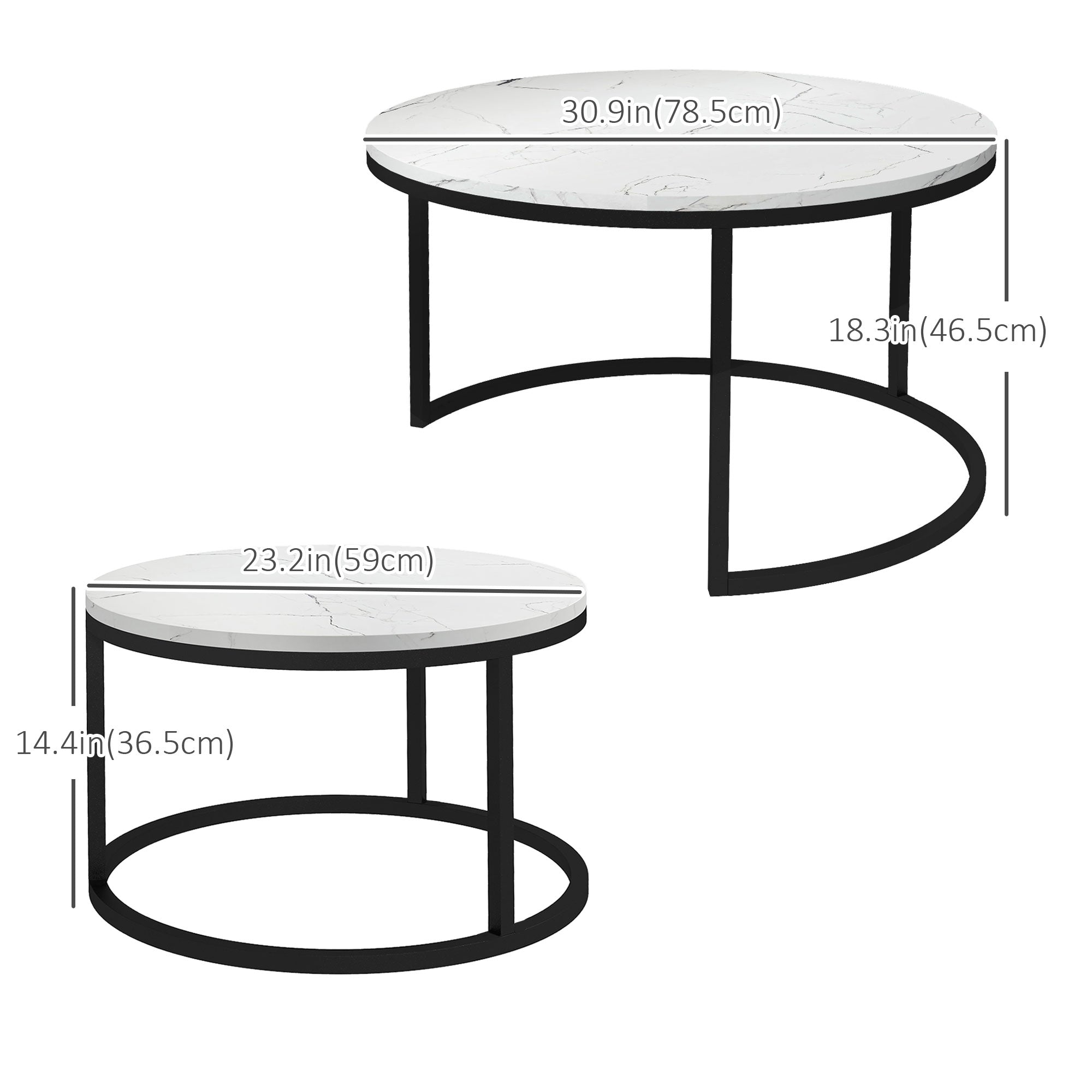 HOMCOM Nesting Tables, 31