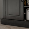 HOMCOM 71" Kitchen Pantry Cabinet, Freestanding Kitchen Pantry Storage Cabinet with Doors and Shelves, Distressed Black