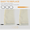 Outsunny 11' x 8' Retractable Awning Fabric Replacement Outdoor Sunshade Canopy Awning Cover, UV Protection, Cream White