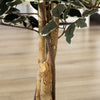HOMCOM 4.3FT Artificial Ficus Tree, Fake Tree with Leaves, Faux Plant in Nursery Pot for Indoor and Outdoor Decoration