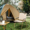 Outsunny Camping Chair, Lightweight Folding Chair, Portable Armchair, Excellent for Festivals, Fishing, Beach and Hiking, Khaki