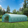 Outsunny 26' x 10' x 7' Large Steeple Walk-in Greenhouse Outdoor Garden Plant Seed Tunnel Grow Tent Steel Frame, Green