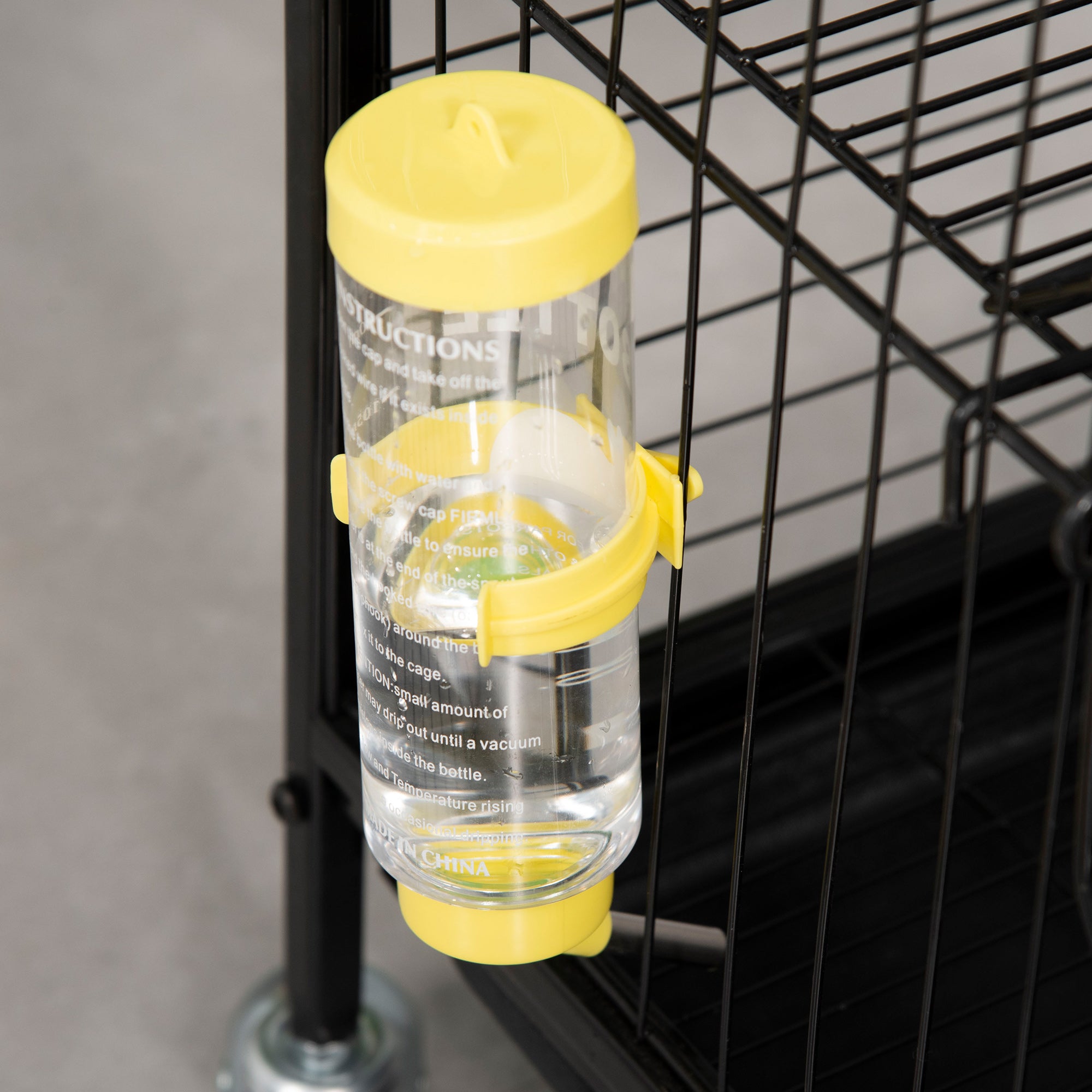 PawHut 36.6"H Metal Ferret Cage Small Animal Cage with Wheels, Metal Fet Fence Playpen for Rabbit Chinchilla with Doors, Platforms, Ramps, Sliding Tray