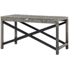 Outsunny Patio Wicker End Table, Outdoor PE Rattan Side Table, with Plastic Board Under the Full Woven Table Top for Patio, Garden, Balcony, Mixed Gray