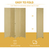 HOMCOM 5.6 Ft. Tall 4-Panel Room Divider, Paper Panel Freestanding Folding Privacy Screen Panels, Partition Wall Divider for Indoor Bedroom Office