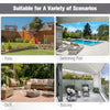 Outsunny 9' x 14' Outdoor Patio Umbrella Offset Cantilever Umbrella with Twin Canopy Sunshade Umbrella with Lift Crank Grey