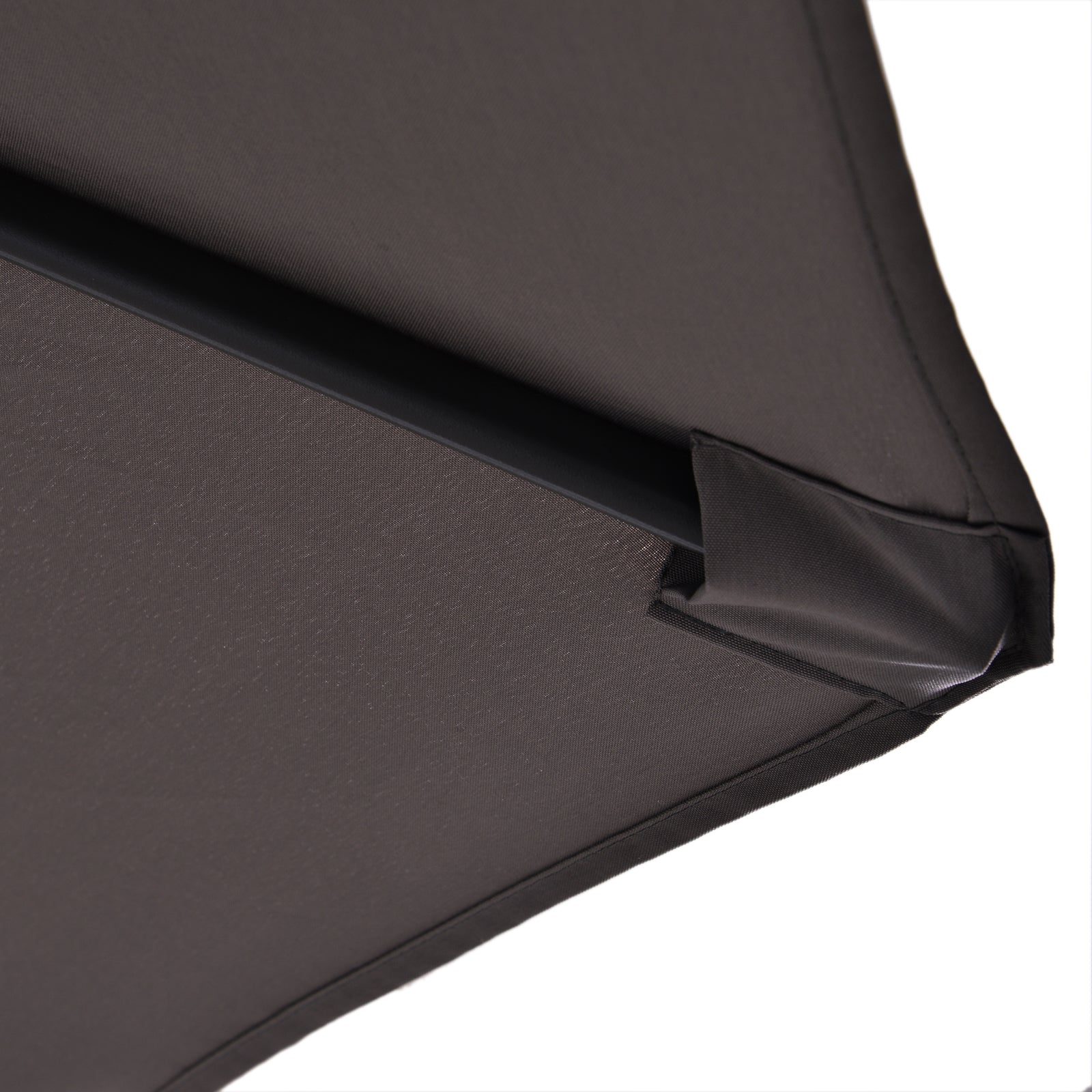 Outsunny 9' x 14' Outdoor Patio Umbrella Offset Cantilever Umbrella with Twin Canopy Sunshade Umbrella with Lift Crank Grey