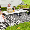 Outsunny 6ft Folding Table, Portable Plastic Camping Table with Carrying Handle, Outdoor Indoor Picnic Table for Camping, Picnic, Party, BBQ, White