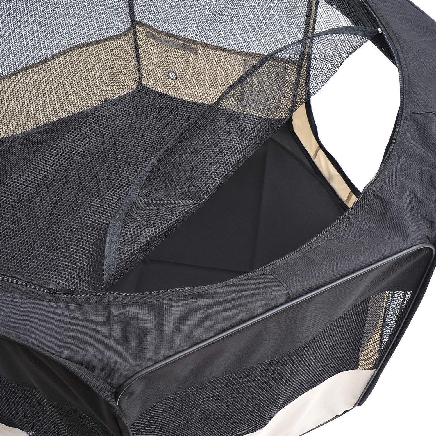 PawHut Fabric Pet Dog Cat Puppy Playpen, Rabbit Guinea Pig Play Pen Portable Foldable, Octagon, M