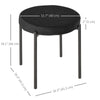 HOMCOM Modern Stacking Stools Set of 4, Backless Round Dining Chairs, Velvet-Touch Upholstered Accent Side Chairs with Metal Legs for Kitchen, Black