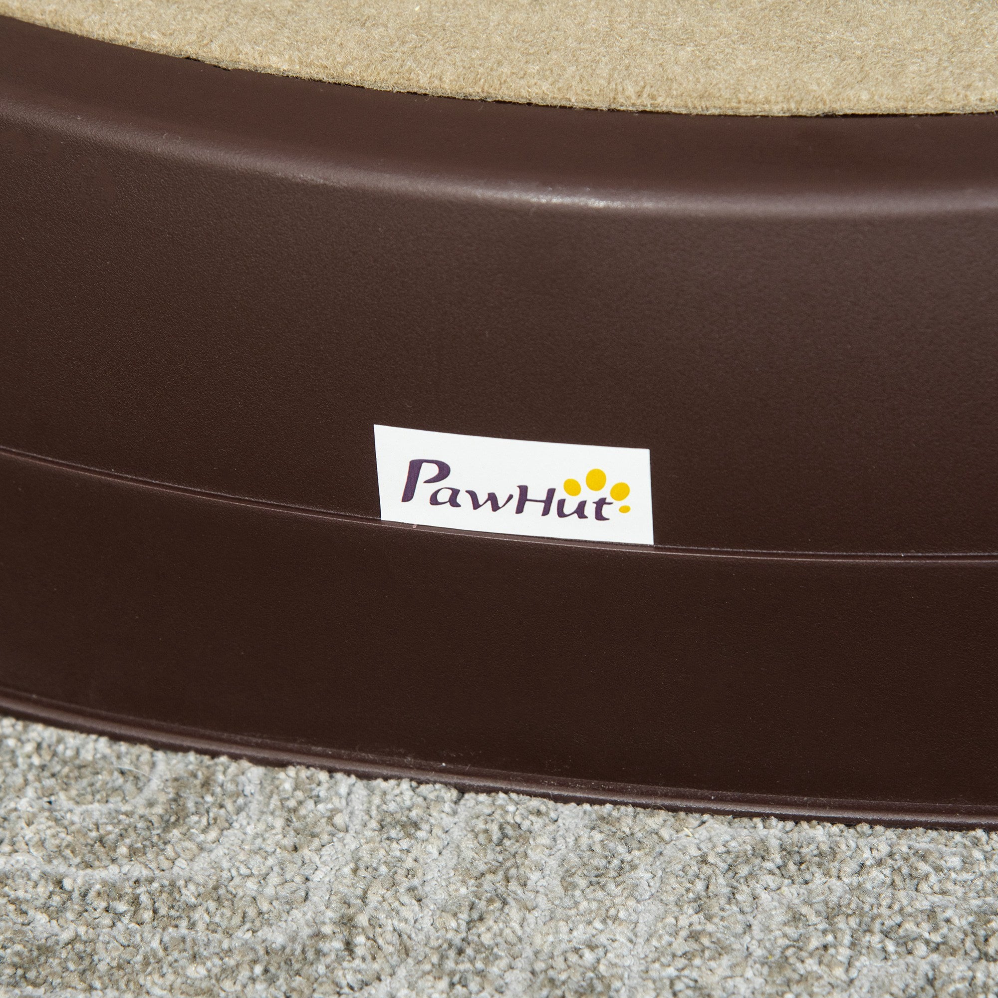 PawHut Portable Pet Stairs Foldable Steps for Small Dogs and Cats 3-Step with Non-slip Treads for Beds Sofas, Brown