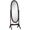 HOMCOM Full Length Mirror, Free Standing Mirror with Oval Frame, Adjustable Angle for Dressing Room, Bedroom, Living Room, Coffee