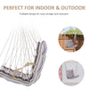 Outsunny Portable Hanging Woven Hammock Seat Rope Swing Chair Sleeping Bed for Outdoor Garden Yard Camping Brown