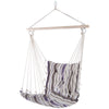 Outsunny Portable Hanging Woven Hammock Seat Rope Swing Chair Sleeping Bed for Outdoor Garden Yard Camping Brown