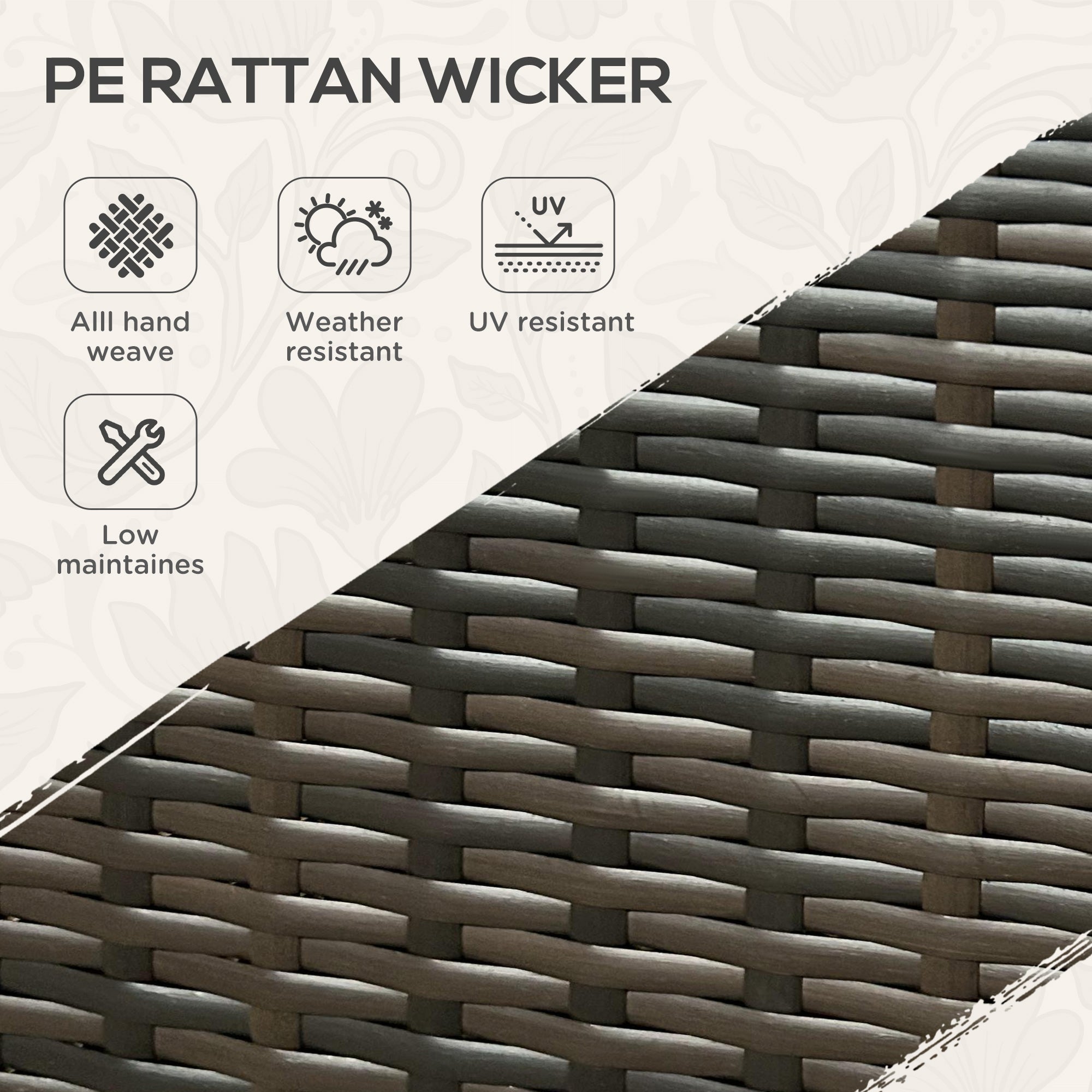 Outsunny PE Rattan Outdoor Bar Cart with Wheels, 2-Tier Outdoor Kitchen Island with Shelf & Cabinet, Rolling Cart with Glass Top, Handles, Towel Racks for Poolside, Mixed Brown