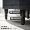 HOMCOM Storage Ottoman, Linen Fabric End of Bed Bench with Soft Close Lid, Button Tufted Storage Bench for Living Room, Entryway or Bedroom, 31.5" x 15.7" x 18.9", Grey