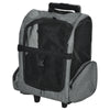 PawHut 2-IN-1 Pet Luggage Box Backpack Carrier Cats Dogs w/ Handle, Rolling Wheel Grey