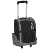 PawHut 2-IN-1 Pet Luggage Box Backpack Carrier Cats Dogs w/ Handle, Rolling Wheel Grey