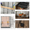 PawHut 60" Bird Cage with Openable Top, Large Parrot Cage with Rolling Stand, Wheels, Removable Tray, Bowls, Storage Shelf for Cockatie, Sun Conure, Black