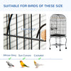 PawHut 60" Bird Cage with Openable Top, Large Parrot Cage with Rolling Stand, Wheels, Removable Tray, Bowls, Storage Shelf for Cockatie, Sun Conure, Black