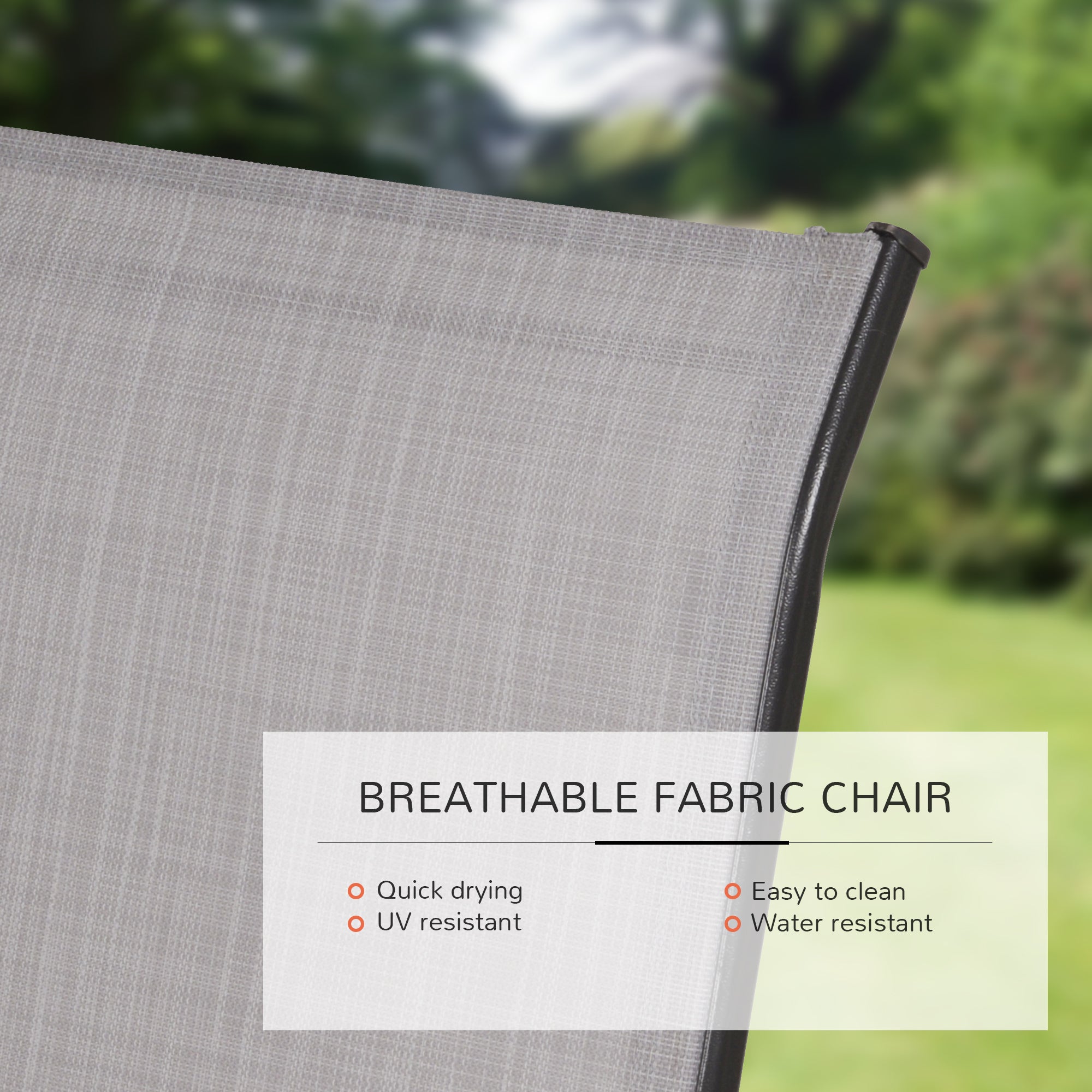 Outsunny 5pc Patio Garden Table Set Outdoor Furniture Dining Set w/ Metal Slat Finish and 1.75" Umbrella Hole for Backyard Porch, Grey