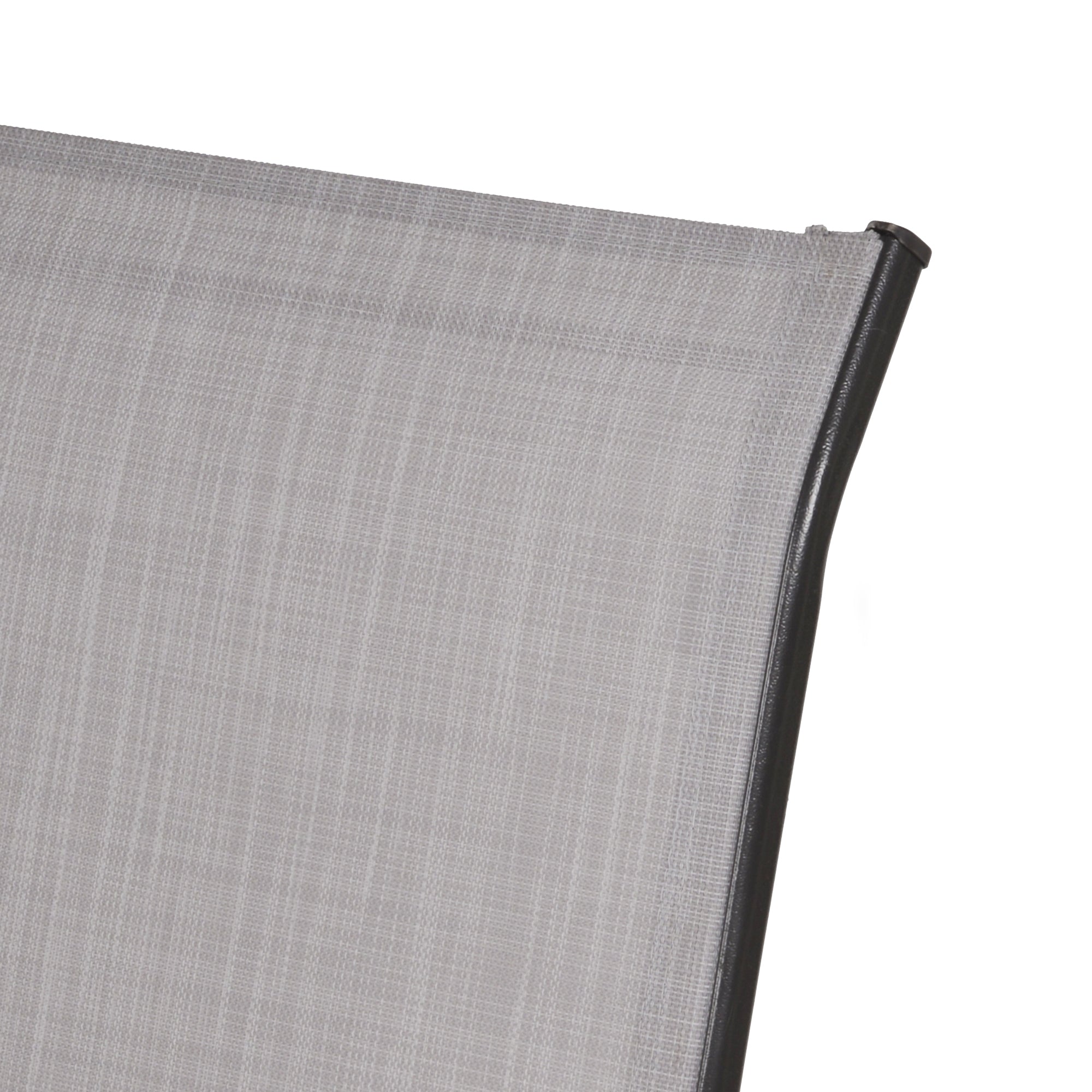 Outsunny 5pc Patio Garden Table Set Outdoor Furniture Dining Set w/ Metal Slat Finish and 1.75" Umbrella Hole for Backyard Porch, Grey