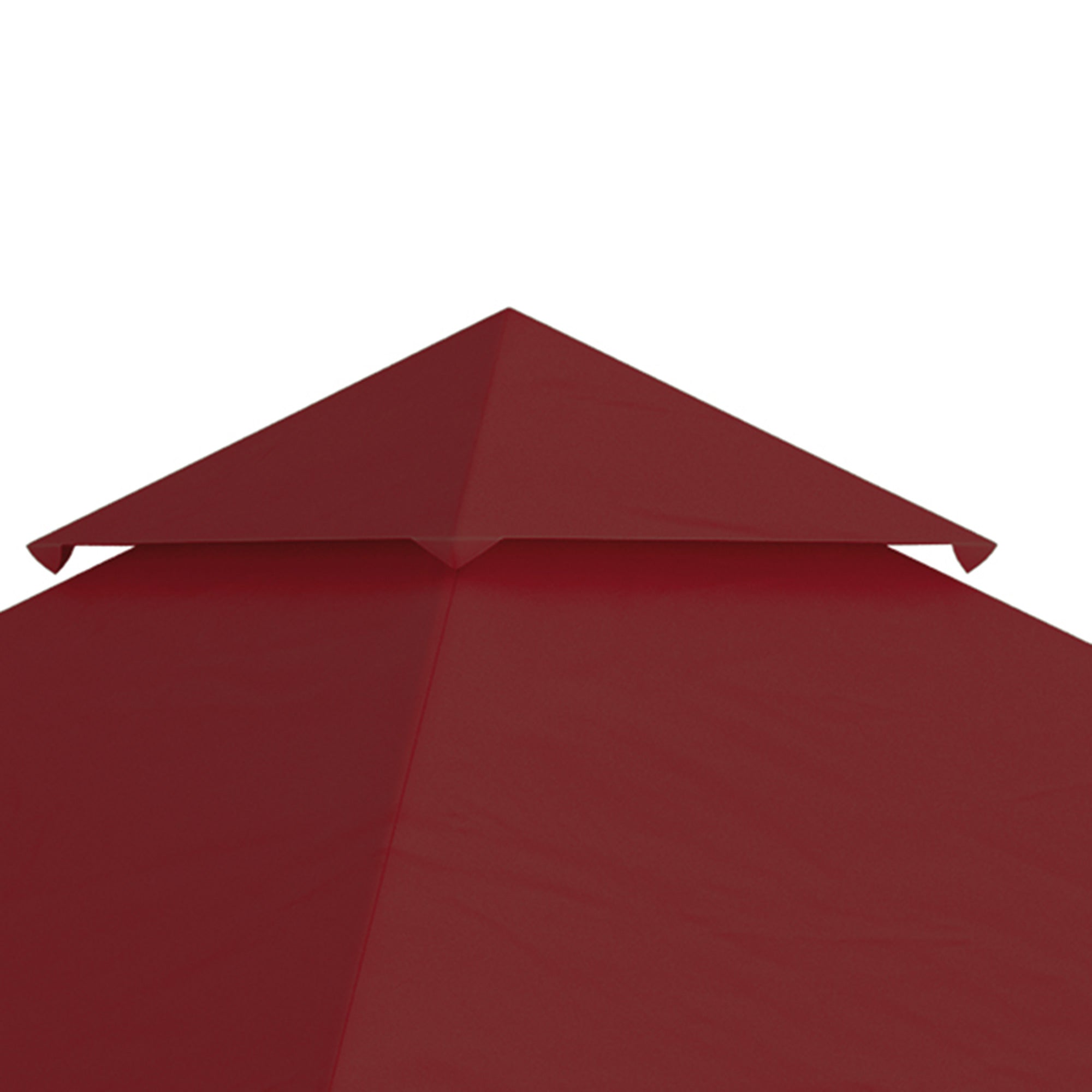 Outsunny 10' x 10' Gazebo Replacement Canopy Cover, 2 Tier Gazebo Roof Replacement TOP ONLY, Burgundy
