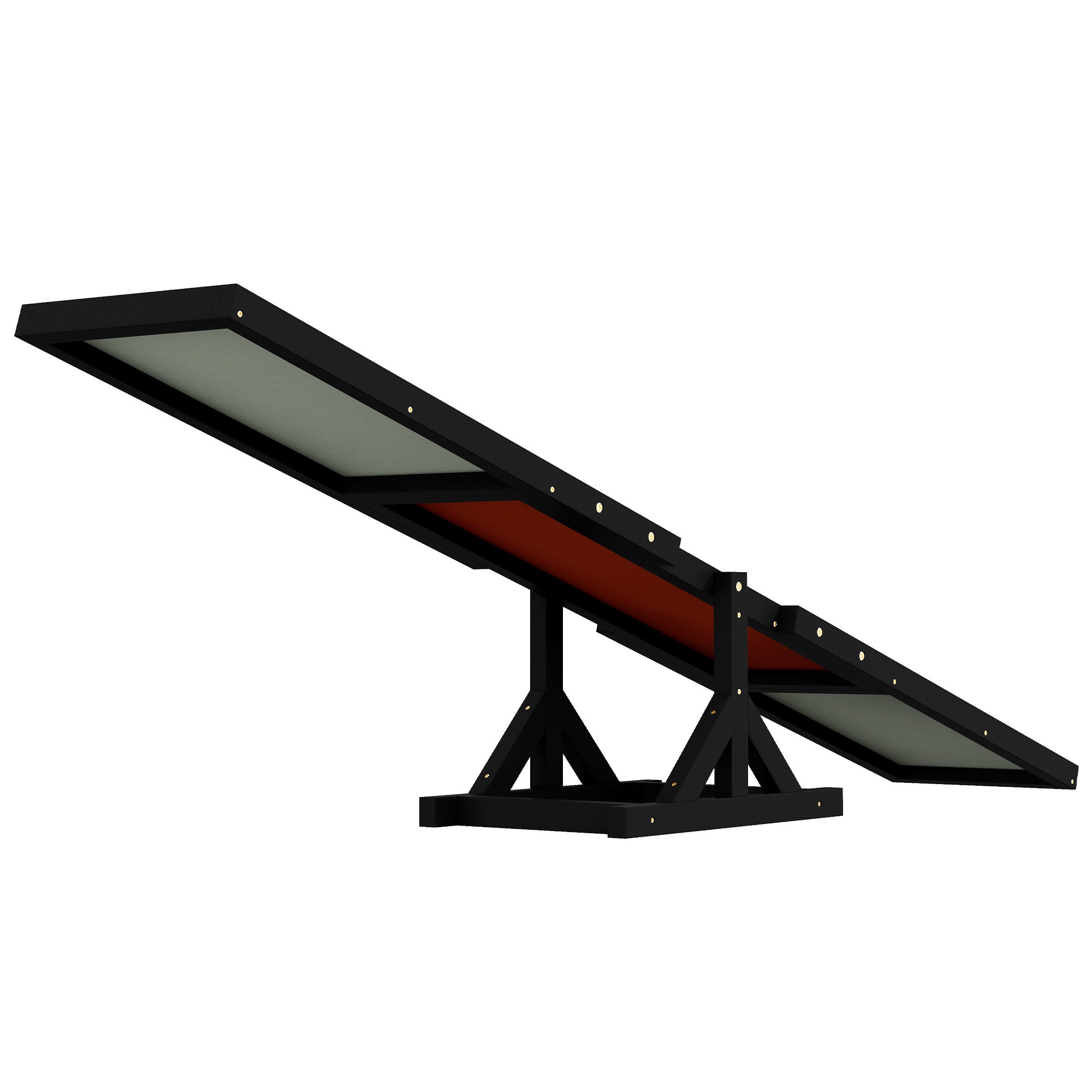 PawHut Wood Pet Seesaw Platform Dog Agility Training Equipment Run Game Toy Weather Resistant Pet Supplies Black