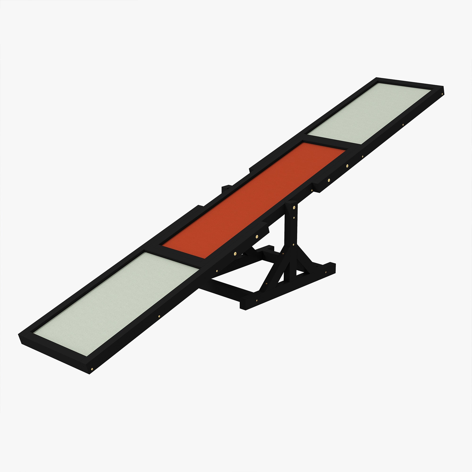 PawHut Wooden Pet Seesaw for Big Dogs, Agility Training Equipment for Dogs with Anti-Slip surface, 180 x 30 x 30cm - Black