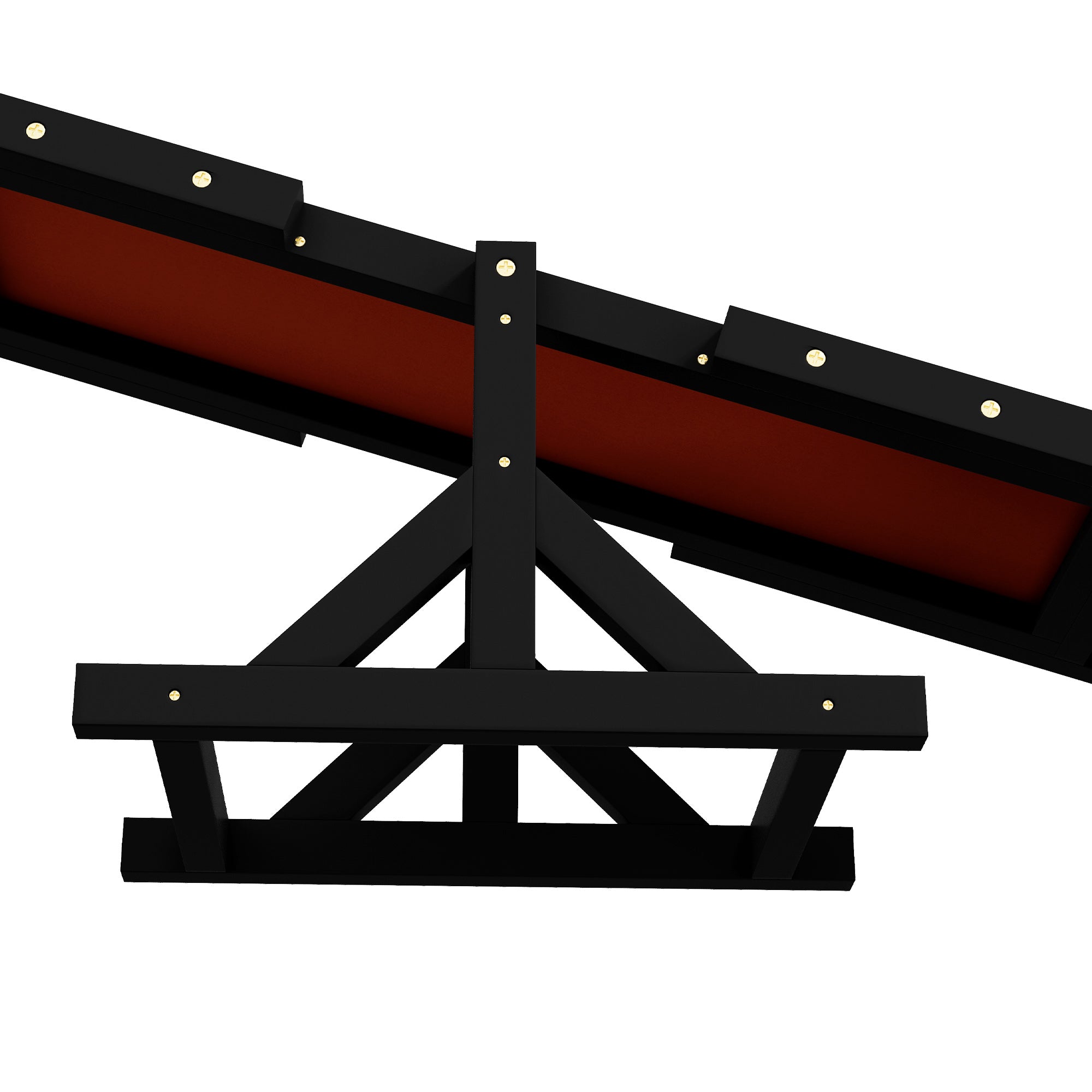 PawHut Wooden Pet Seesaw for Big Dogs, Agility Training Equipment for Dogs with Anti-Slip surface, 180 x 30 x 30cm - Black