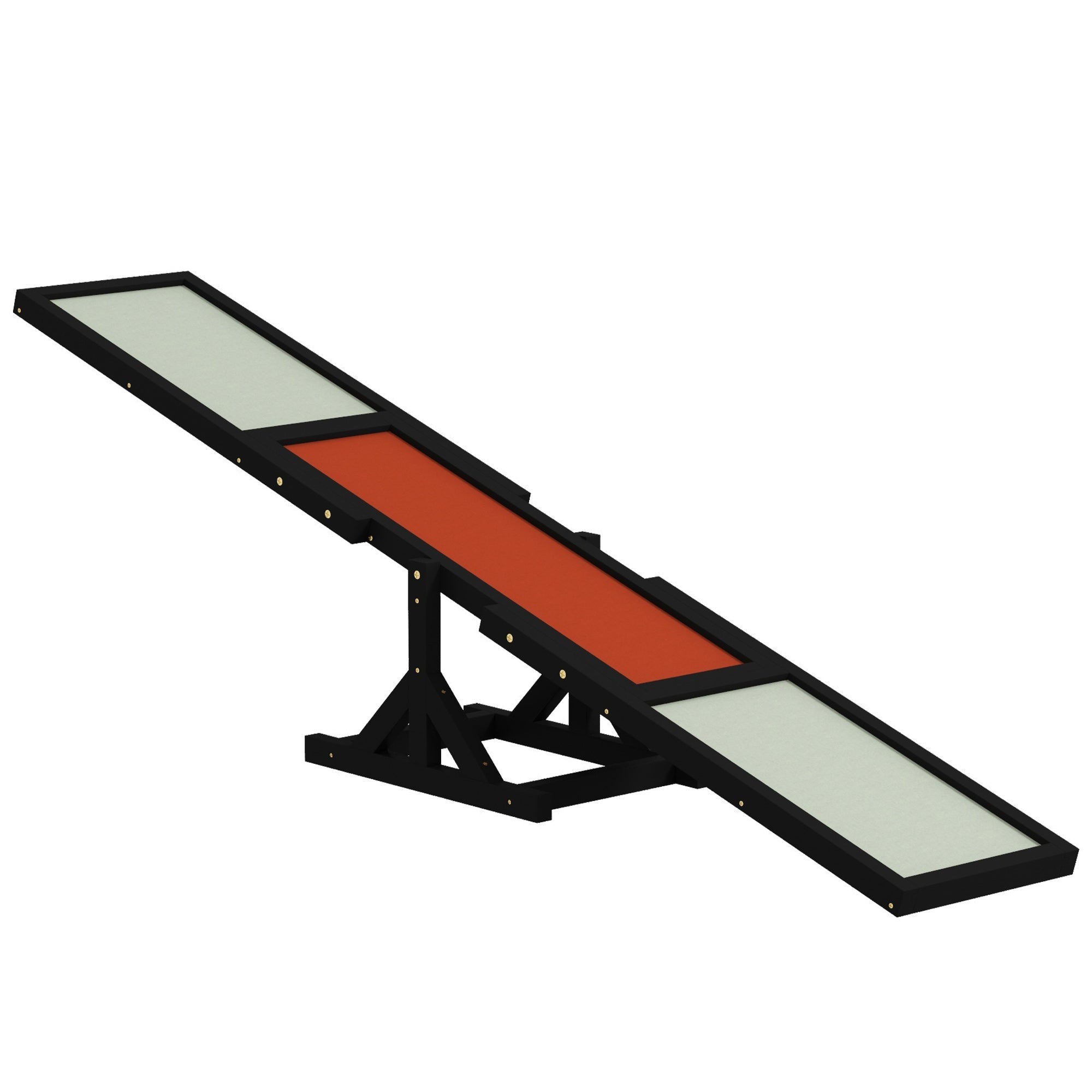 PawHut Wooden Pet Seesaw for Big Dogs, Agility Training Equipment for Dogs with Anti-Slip surface, 180 x 30 x 30cm - Black