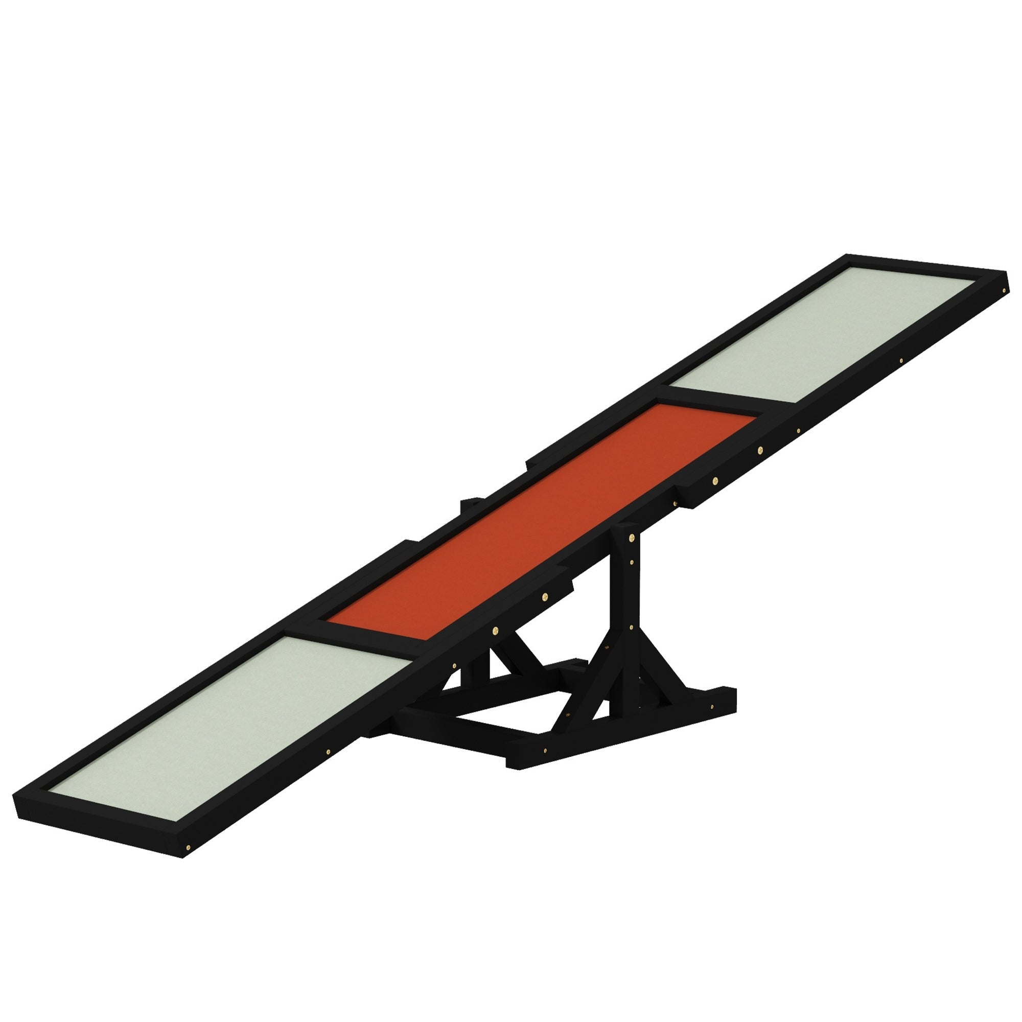 PawHut Wooden Pet Seesaw for Big Dogs, Agility Training Equipment for Dogs with Anti-Slip surface, 180 x 30 x 30cm - Black