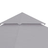 Outsunny 10' x 10' Gazebo Replacement Canopy Cover, 2 Tier Gazebo Roof Replacement TOP ONLY, Light Grey
