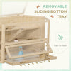 PawHut Wooden Large Hamster Cage Mouse Rats Small Animal Exercise Play House 3 Tier with Tray, Seesaws, Water Bottle, Activity Center