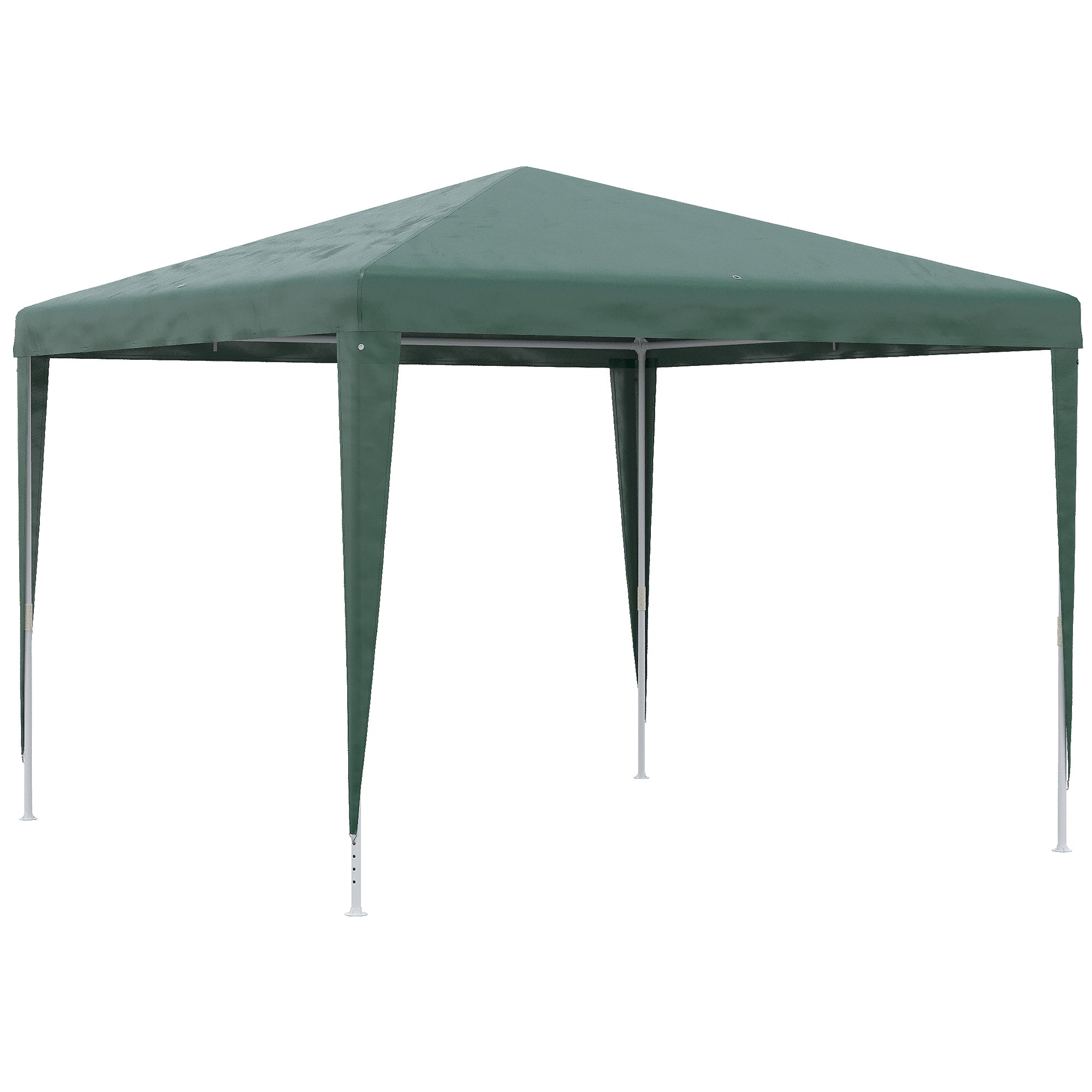 Outsunny 10x10ft Party Tent Portable Gazebo, Folding Garden Canopy Event Shelter Outdoor Sunshade Green