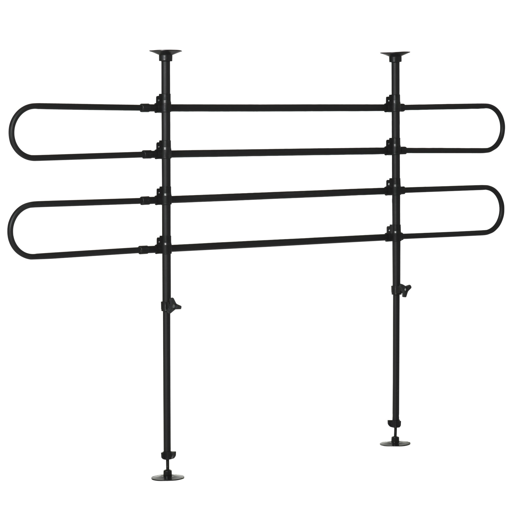 PawHut Dog Car Barrier, Adjustable Pet Car Barrier for SUVs, Vehicles, Vans, Universal Back Seat Dog Fence Guard for Safety Car Travel, Black