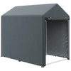 Outsunny 4 x 6ft Portable Shed, Outdoor Storage Shed Tent with Galvanised Steel Frame and Roll-up Door for Motorcycle, Bike, Garden Tools