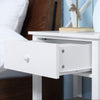 HOMCOM Modern Style Nightstand, Side Table with Drawer and Storage Shelf for Bedroom, 19.7" x 13.8" x 23.6", White