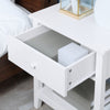 HOMCOM Modern Style Nightstand, Side Table with Drawer and Storage Shelf for Bedroom, 19.7" x 13.8" x 23.6", White