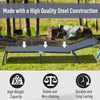 Outsunny Outdoor Folding Lounge Chair, 4-Level Adjustable Chaise Lounge with Headrest, Tanning Chair Beach Bed Reclining Lounger Cot for Camping, Hiking, Backyard, Grey
