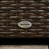 Outsunny Rattan Deck Box, Rattan 113 Gallon Outdoor Storage Box with Lid and Handle for Indoor, Patio Furniture Cushions, Pool and Garden Tools, Brown