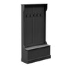 HOMCOM 38" Coat Rack, 3-In-1 Entryway Hall Tree with Shoe Storage Bench, Modern Coat Hanger Stand with 5 Double Hooks, for Hallway, Living Room, Black
