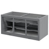 PawHut Wooden Hamster Cage, Mouse Mice Rat Cage Small Animal Cage, 3 Tier Exercise Play House with Slide, Tray, Grey