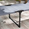 Outsunny Folding Chaise Lounge with Adjustable Sunroof, Outdoor Quick Dry Padded Tanning Chairs with Headrest, Reclining Back Outdoor Lounge Chair, for Beach, Yard, Patio, Grey