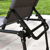 Outsunny Folding Chaise Lounge with Adjustable Sunroof, Outdoor Quick Dry Padded Tanning Chairs with Headrest, Reclining Back Outdoor Lounge Chair, for Beach, Yard, Patio, Grey