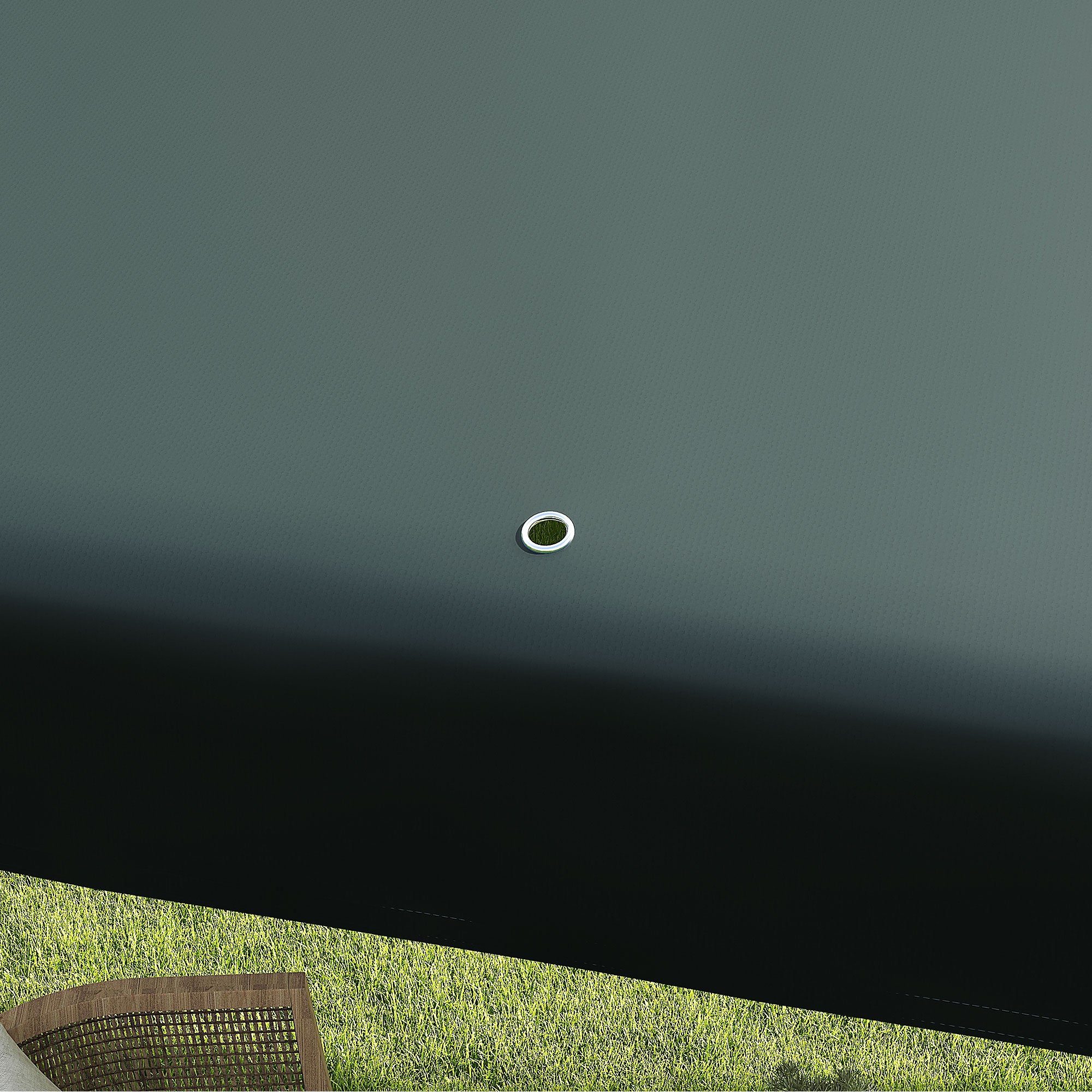 Outsunny 9' x 9' Party Tent Portable Gazebo Canopy for Weddings Parties Outdoor Sunshade with Dressed Legs, Dark Green