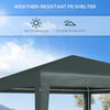 Outsunny 9' x 9' Party Tent Portable Gazebo Canopy for Weddings Parties Outdoor Sunshade with Dressed Legs, Dark Green